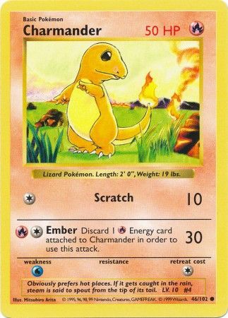 Charmander (46/102) [Base Set Shadowless Unlimited] - Card Brawlers | Quebec | Canada | Yu-Gi-Oh!