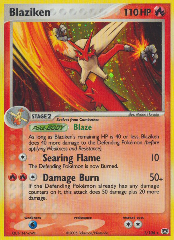 Blaziken (1/106) [EX: Emerald] - Card Brawlers | Quebec | Canada | Yu-Gi-Oh!