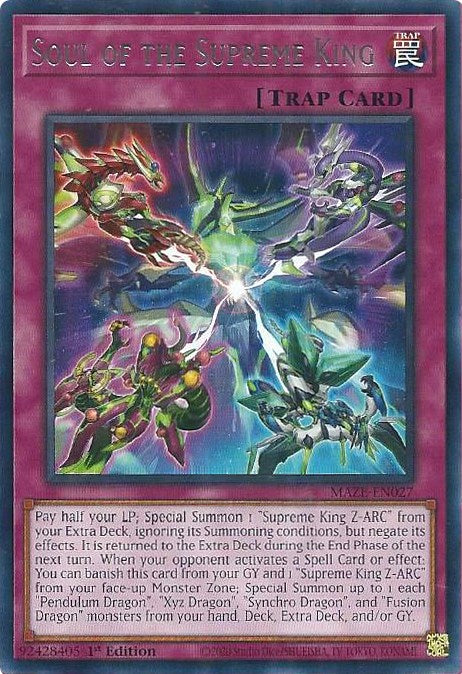 Soul of the Supreme King [MAZE-EN027] Rare - Card Brawlers | Quebec | Canada | Yu-Gi-Oh!