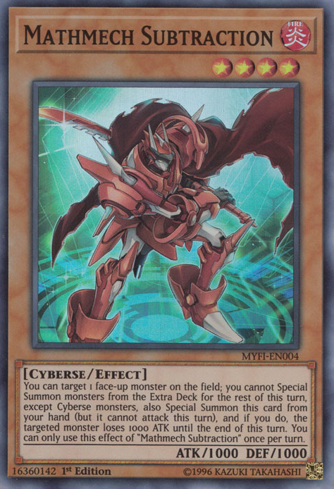 Mathmech Subtraction [MYFI-EN004] Super Rare - Card Brawlers | Quebec | Canada | Yu-Gi-Oh!