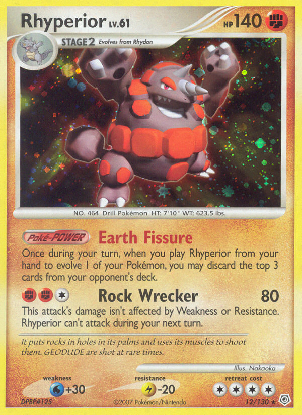 Rhyperior (12/130) [Diamond & Pearl: Base Set] - Card Brawlers | Quebec | Canada | Yu-Gi-Oh!
