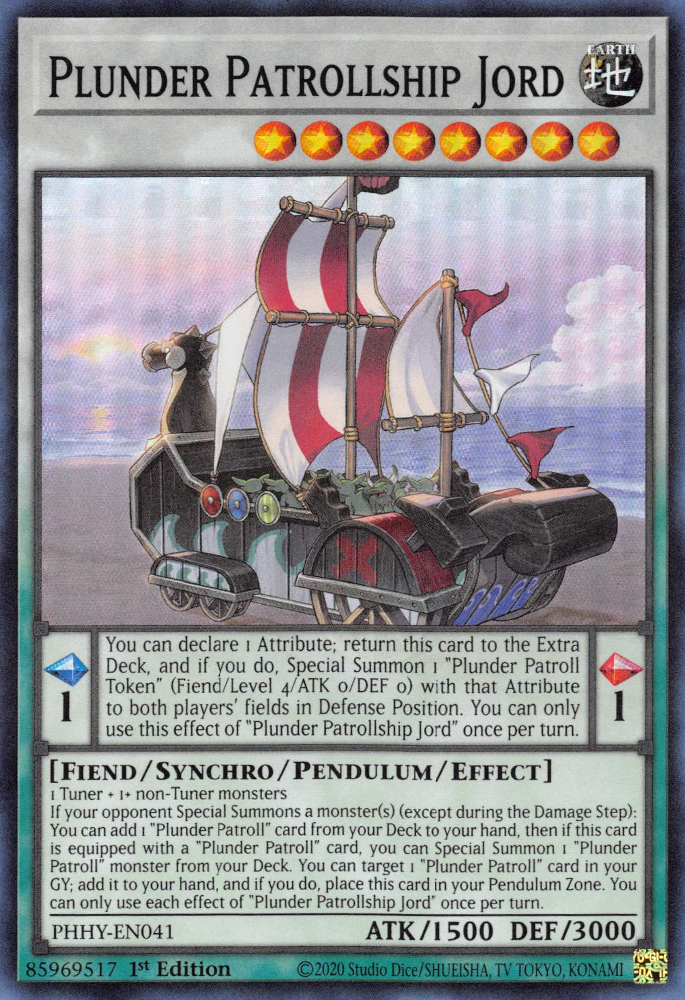 Plunder Patrollship Jord [PHHY-EN041] Super Rare - Card Brawlers | Quebec | Canada | Yu-Gi-Oh!