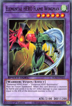 Elemental HERO Flame Wingman [SGX1-ENA21] Common - Card Brawlers | Quebec | Canada | Yu-Gi-Oh!
