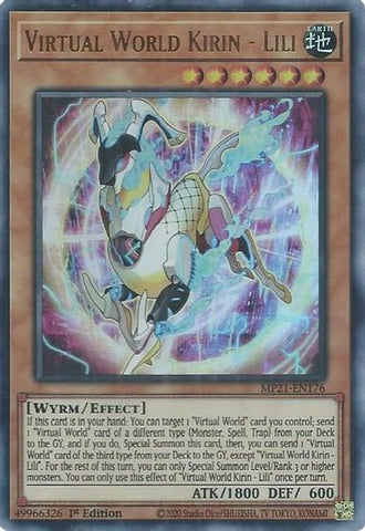 Virtual World Kirin - Lili [MP21-EN176] Ultra Rare - Card Brawlers | Quebec | Canada | Yu-Gi-Oh!