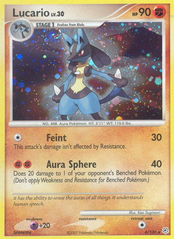 Lucario (6/130) [Diamond & Pearl: Base Set] - Card Brawlers | Quebec | Canada | Yu-Gi-Oh!