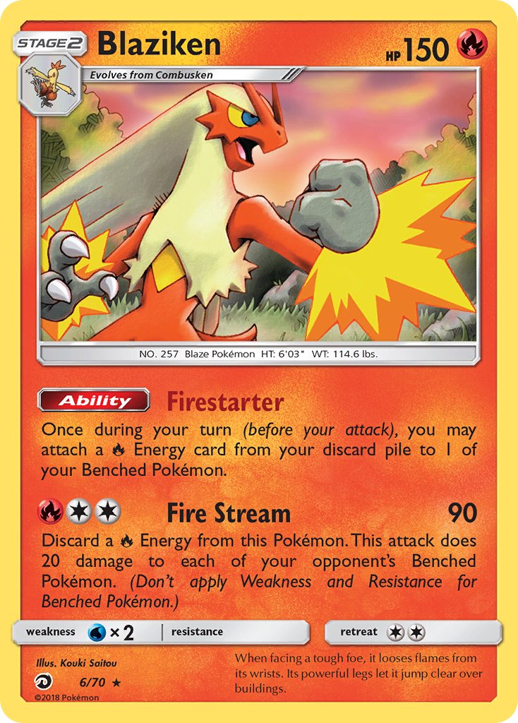 Blaziken (6/70) (Theme Deck Exclusive) [Sun & Moon: Dragon Majesty] - Card Brawlers | Quebec | Canada | Yu-Gi-Oh!