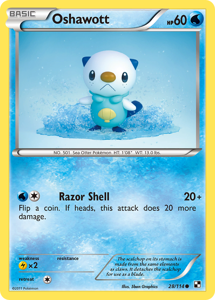 Oshawott (28/114) [Black & White: Base Set] - Card Brawlers | Quebec | Canada | Yu-Gi-Oh!