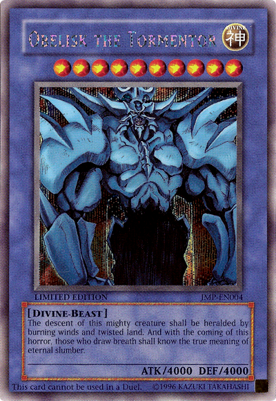 Obelisk the Tormentor [JMP-EN004] Secret Rare - Yu-Gi-Oh! - Card Brawlers | Quebec | Canada |