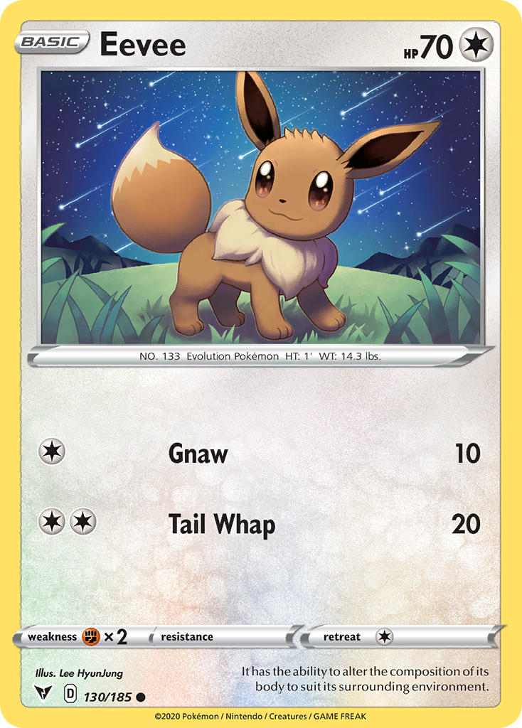 Eevee (130/185) [Sword & Shield: Vivid Voltage] - Card Brawlers | Quebec | Canada | Yu-Gi-Oh!