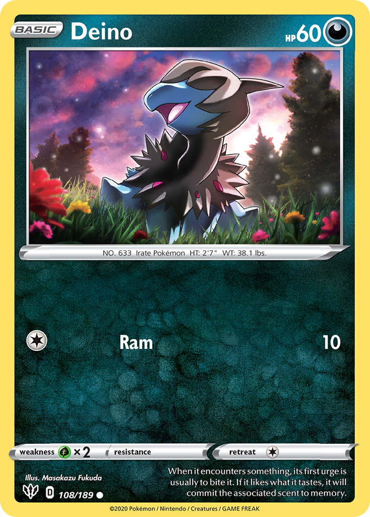 Deino (108/189) [Sword & Shield: Darkness Ablaze] - Card Brawlers | Quebec | Canada | Yu-Gi-Oh!