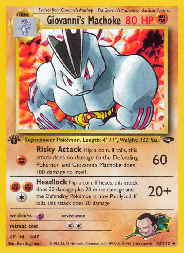 Giovanni's Machoke (42/132) [Gym Challenge 1st Edition] - Card Brawlers | Quebec | Canada | Yu-Gi-Oh!