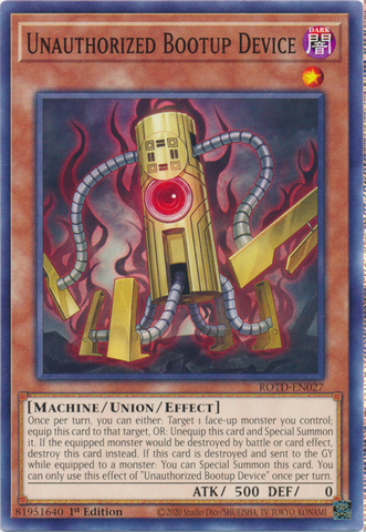 Unauthorized Bootup Device [ROTD-EN027] Common - Card Brawlers | Quebec | Canada | Yu-Gi-Oh!