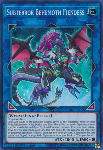 Subterror Behemoth Fiendess [CIBR-EN098] Super Rare - Yu-Gi-Oh! - Card Brawlers | Quebec | Canada |