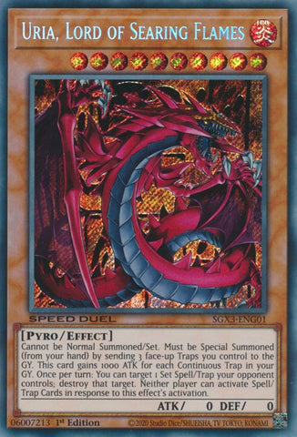 Uria, Lord of Searing Flames [SGX3-ENG01] Secret Rare - Card Brawlers | Quebec | Canada | Yu-Gi-Oh!