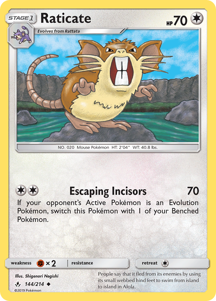 Raticate (144/214) [Sun & Moon: Unbroken Bonds] - Card Brawlers | Quebec | Canada | Yu-Gi-Oh!