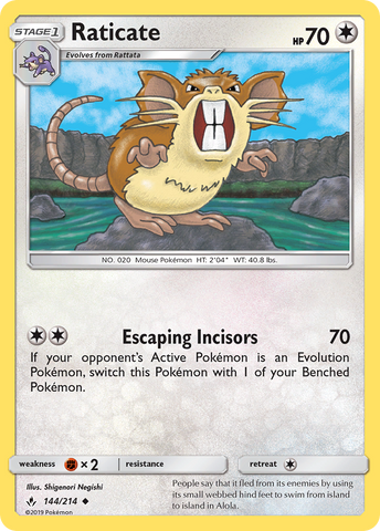 Raticate (144/214) [Sun & Moon: Unbroken Bonds] - Card Brawlers | Quebec | Canada | Yu-Gi-Oh!