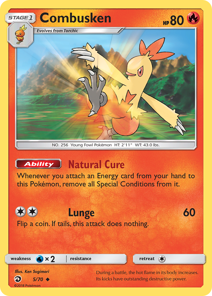 Combusken (5/70) [Sun & Moon: Dragon Majesty] - Card Brawlers | Quebec | Canada | Yu-Gi-Oh!