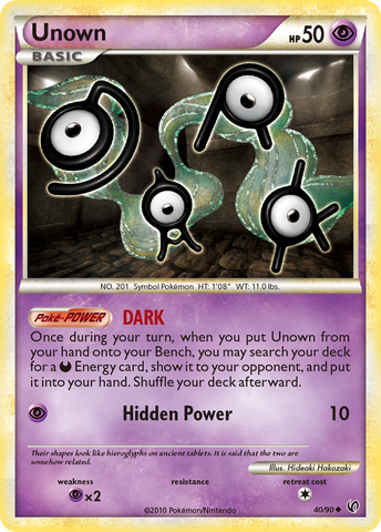 Unown (40/90) [HeartGold & SoulSilver: Undaunted] - Card Brawlers | Quebec | Canada | Yu-Gi-Oh!