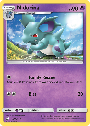 Nidorina (55/181) [Sun & Moon: Team Up] - Card Brawlers | Quebec | Canada | Yu-Gi-Oh!