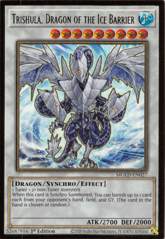 Trishula, Dragon of the Ice Barrier [MGED-EN027] Gold Rare - Card Brawlers | Quebec | Canada | Yu-Gi-Oh!