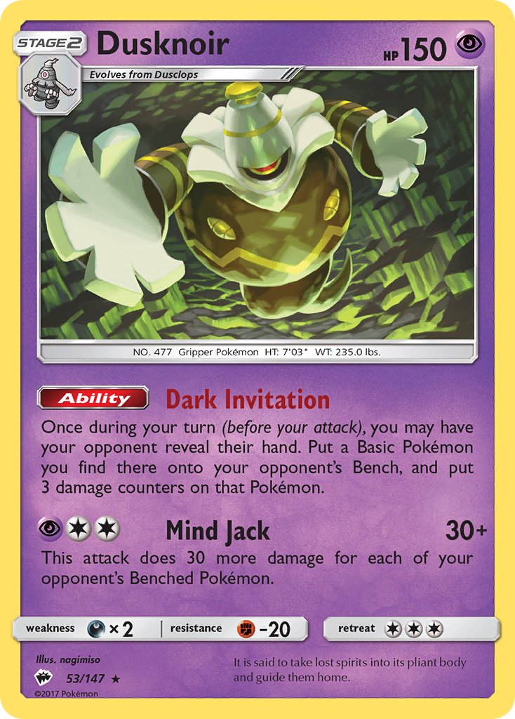 Dusknoir (53/147) (Theme Deck Exclusive) [Sun & Moon: Burning Shadows] - Card Brawlers | Quebec | Canada | Yu-Gi-Oh!