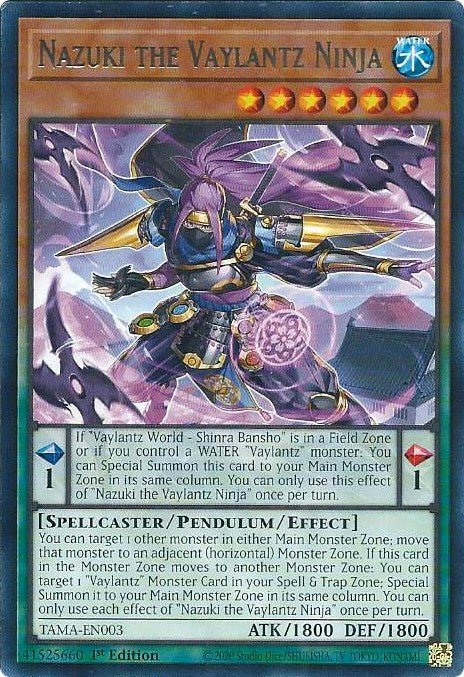 Nazuki the Vaylantz Ninja [TAMA-EN003] Rare - Card Brawlers | Quebec | Canada | Yu-Gi-Oh!