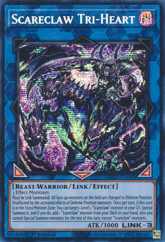 Scareclaw Tri-Heart [MP23-EN088] Prismatic Secret Rare - Card Brawlers | Quebec | Canada | Yu-Gi-Oh!