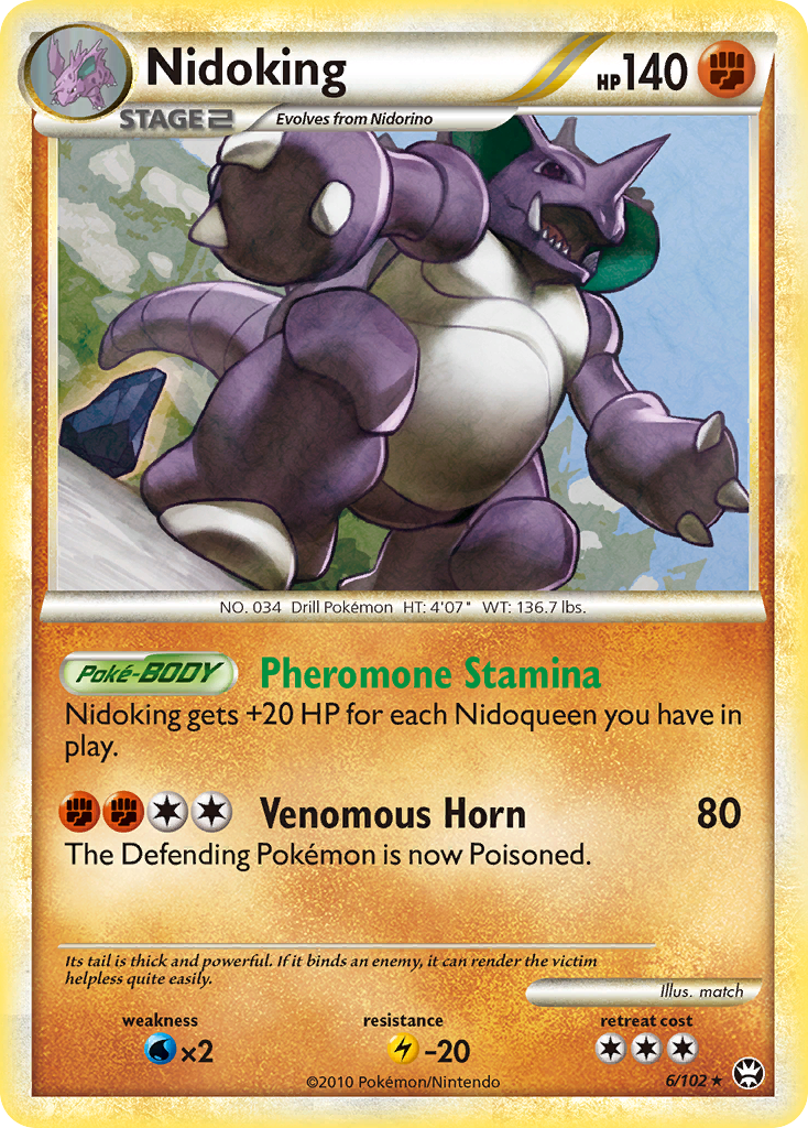 Nidoking (6/102) [HeartGold & SoulSilver: Triumphant] - Card Brawlers | Quebec | Canada | Yu-Gi-Oh!