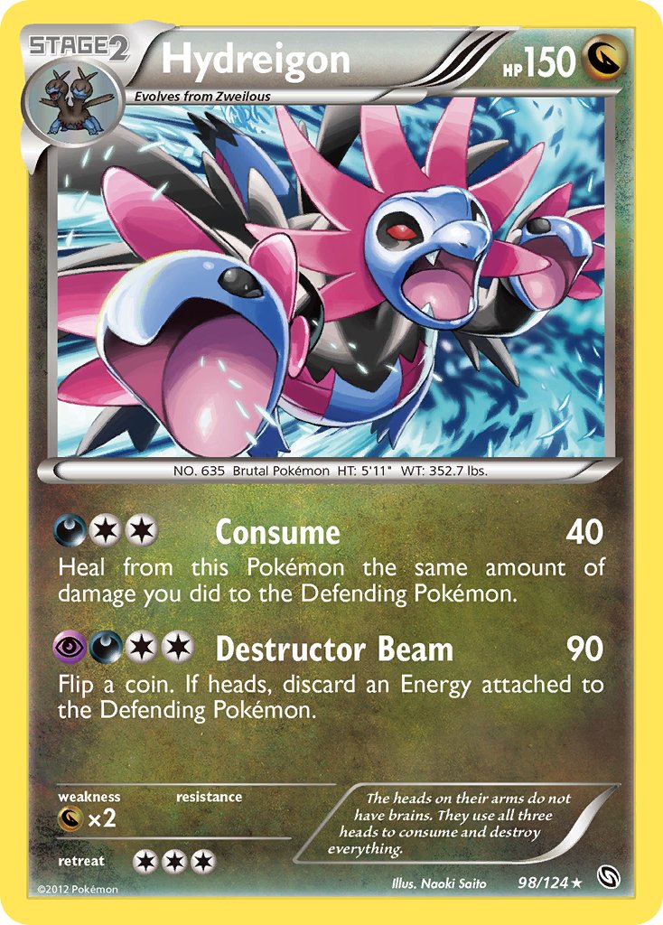Hydreigon (98/124) (Cracked Ice Holo) (Theme Deck Exclusive) [Black & White: Dragons Exalted] - Card Brawlers | Quebec | Canada | Yu-Gi-Oh!