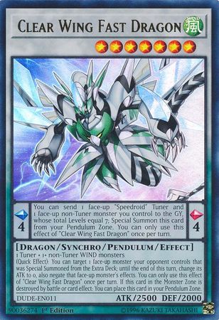 Clear Wing Fast Dragon [DUDE-EN011] Ultra Rare - Card Brawlers | Quebec | Canada | Yu-Gi-Oh!