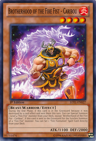 Brotherhood of the Fire Fist - Caribou [JOTL-EN027] Common - Yu-Gi-Oh! - Card Brawlers | Quebec | Canada |