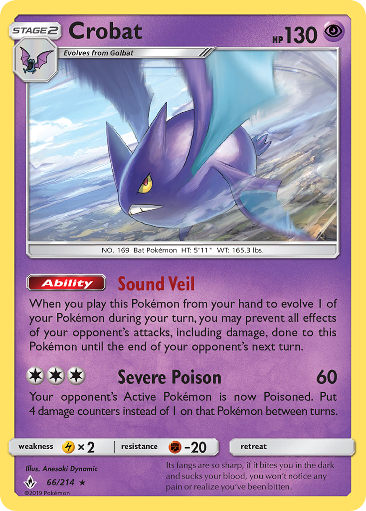 Crobat (66/214) [Sun & Moon: Unbroken Bonds] - Card Brawlers | Quebec | Canada | Yu-Gi-Oh!