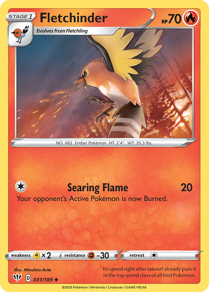 Fletchinder (031/189) [Sword & Shield: Darkness Ablaze] - Card Brawlers | Quebec | Canada | Yu-Gi-Oh!