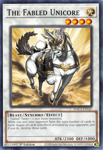 The Fabled Unicore [HAC1-EN147] Common - Card Brawlers | Quebec | Canada | Yu-Gi-Oh!
