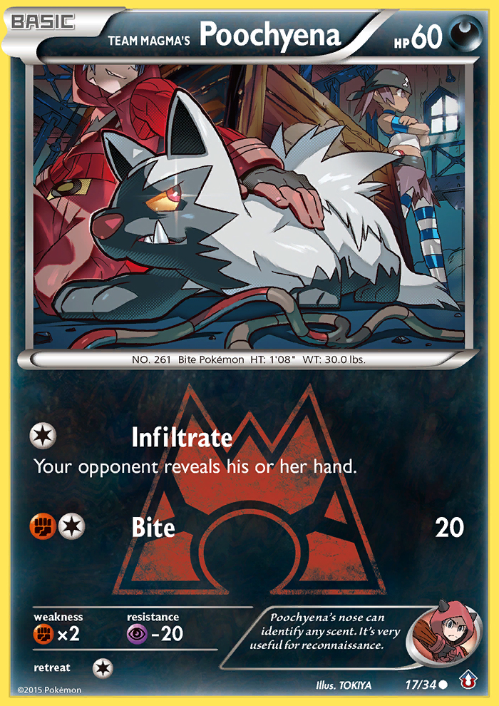 Team Magma's Poochyena (17/34) [XY: Double Crisis] - Card Brawlers | Quebec | Canada | Yu-Gi-Oh!