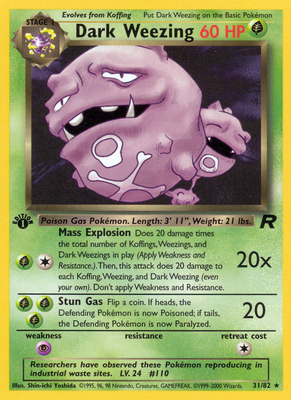Dark Weezing (31/82) [Team Rocket 1st Edition] - Card Brawlers | Quebec | Canada | Yu-Gi-Oh!