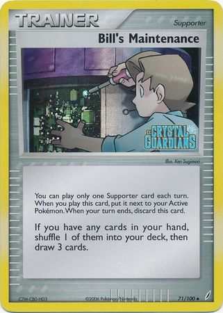 Bill's Maintenance (71/100) (Stamped) [EX: Crystal Guardians] - Card Brawlers | Quebec | Canada | Yu-Gi-Oh!