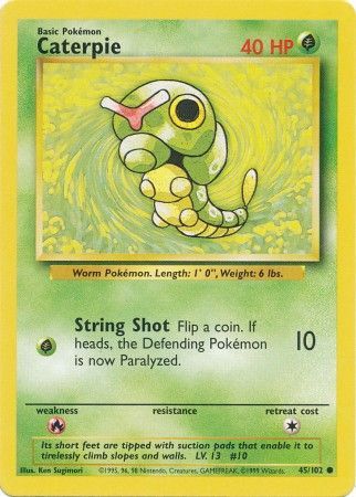 Caterpie (45/102) [Base Set Unlimited] - Card Brawlers | Quebec | Canada | Yu-Gi-Oh!