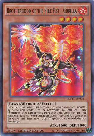 Brotherhood of the Fire Fist - Gorilla [CT11-EN003] Super Rare - Yu-Gi-Oh! - Card Brawlers | Quebec | Canada |