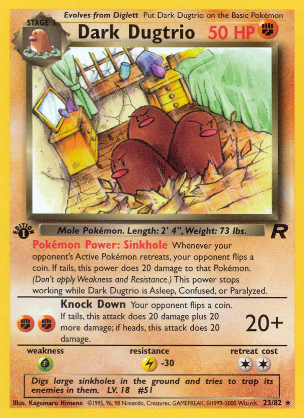 Dark Dugtrio (23/82) [Team Rocket 1st Edition] - Card Brawlers | Quebec | Canada | Yu-Gi-Oh!