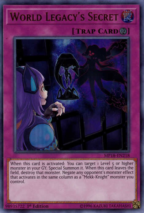 World Legacy's Secret [MP18-EN218] Ultra Rare - Card Brawlers | Quebec | Canada | Yu-Gi-Oh!