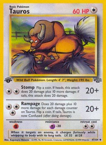 Tauros (47/64) [Jungle 1st Edition] - Card Brawlers | Quebec | Canada | Yu-Gi-Oh!