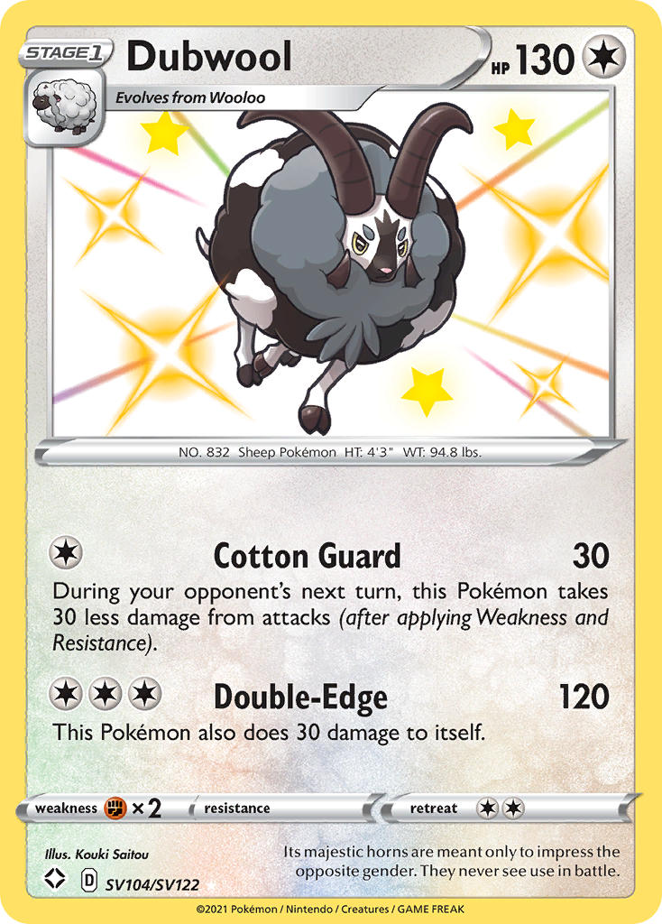 Dubwool (SV104/SV122) [Sword & Shield: Shining Fates] - Card Brawlers | Quebec | Canada | Yu-Gi-Oh!