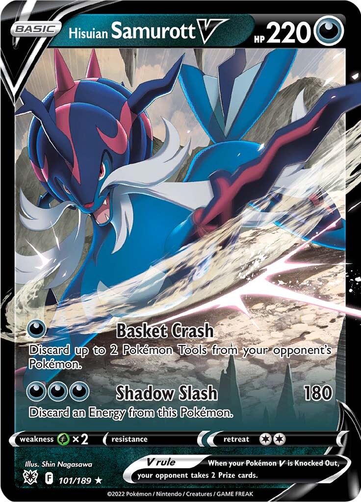 Hisuian Samurott V (101/189) [Sword & Shield: Astral Radiance] - Card Brawlers | Quebec | Canada | Yu-Gi-Oh!