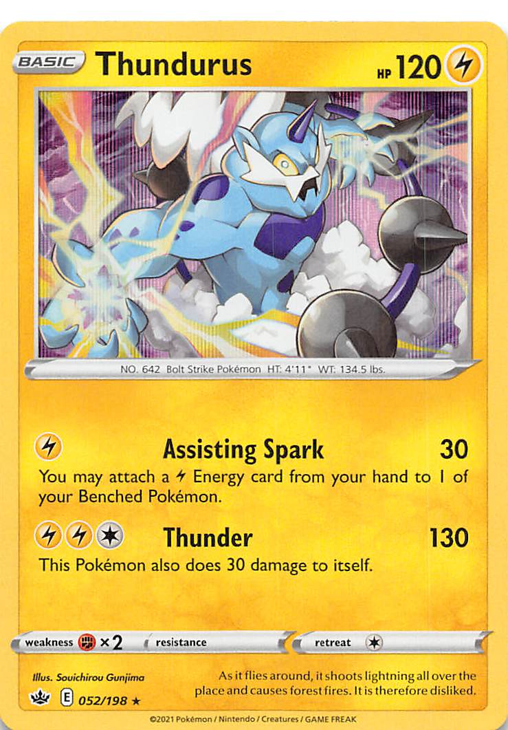 Thundurus (052/198) [Sword & Shield: Chilling Reign] - Card Brawlers | Quebec | Canada | Yu-Gi-Oh!