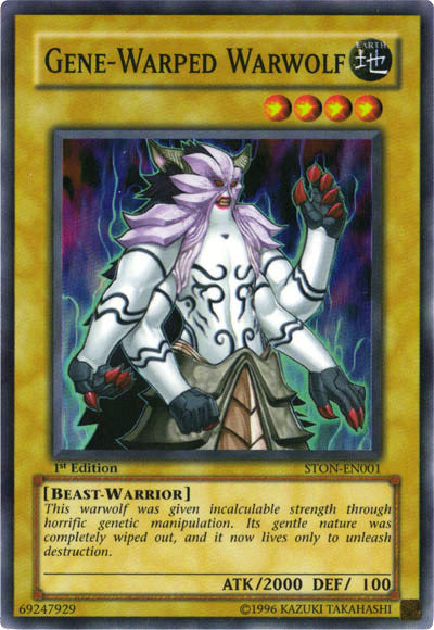 Gene-Warped Warwolf [STON-EN001] Super Rare - Card Brawlers | Quebec | Canada | Yu-Gi-Oh!