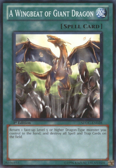 A Wingbeat of Giant Dragon [SDDC-EN028] Common - Yu-Gi-Oh! - Card Brawlers | Quebec | Canada |