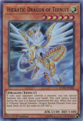 Hieratic Dragon of Tefnuit [DUPO-EN080] Ultra Rare - Card Brawlers | Quebec | Canada | Yu-Gi-Oh!