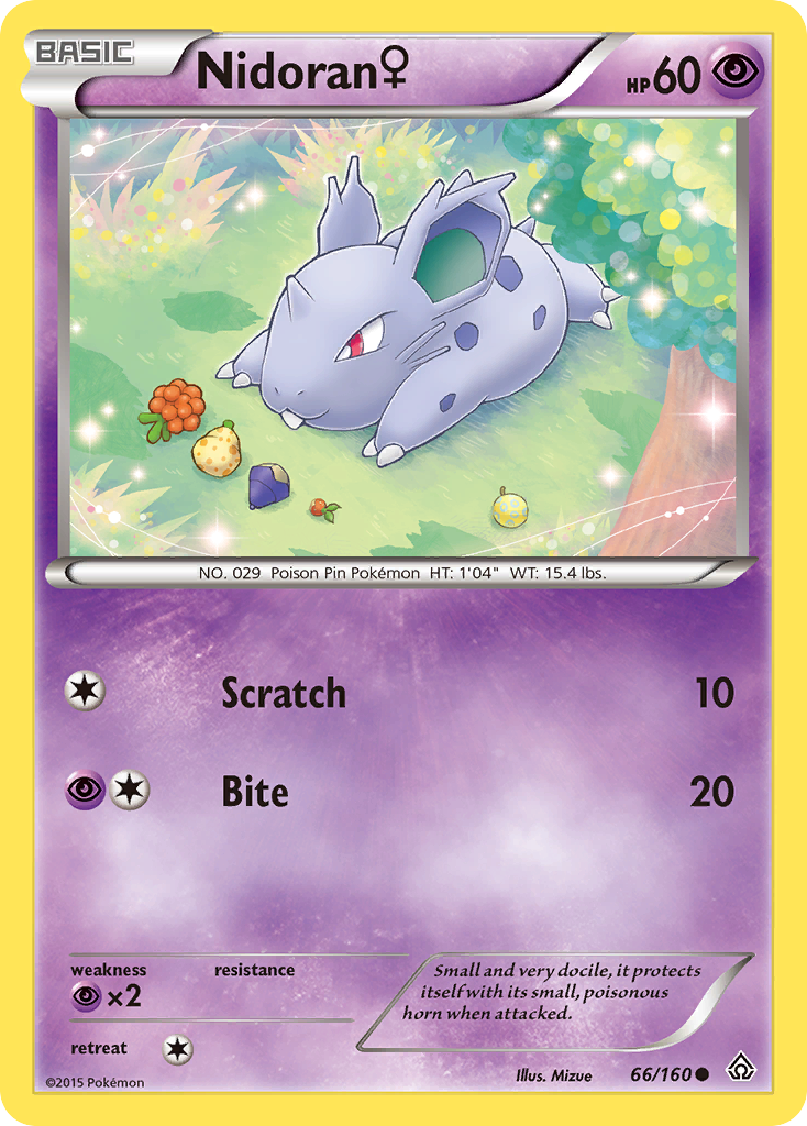 Nidoran (66/160) (Female) [XY: Primal Clash] - Card Brawlers | Quebec | Canada | Yu-Gi-Oh!