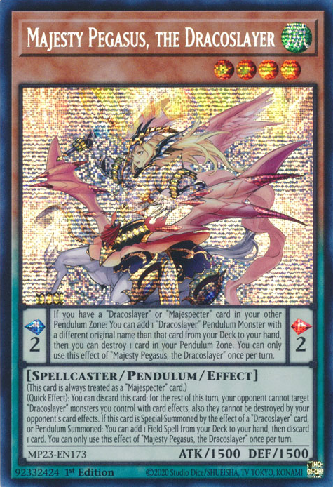 Majesty Pegasus, the Dracoslayer [MP23-EN173] Prismatic Secret Rare - Card Brawlers | Quebec | Canada | Yu-Gi-Oh!